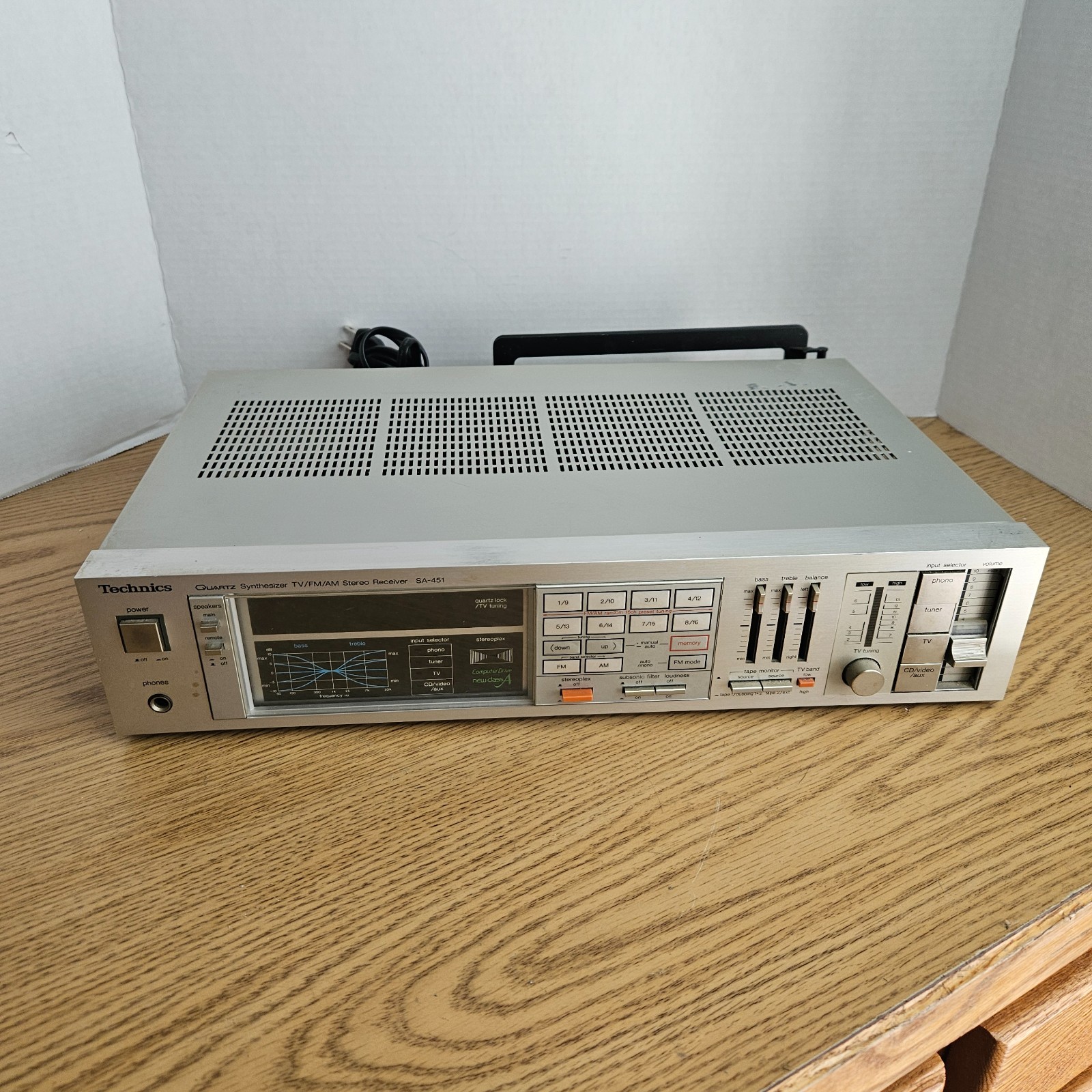 Technics Japan SA-451 AM/FM/TV Stereo Receiver Tested Works