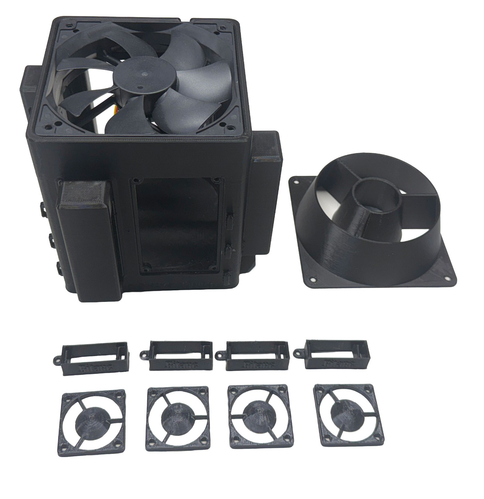 White 4-Bitaxe Gamma Cooling Tower with 120mm Top Fan - Great for Overclocking