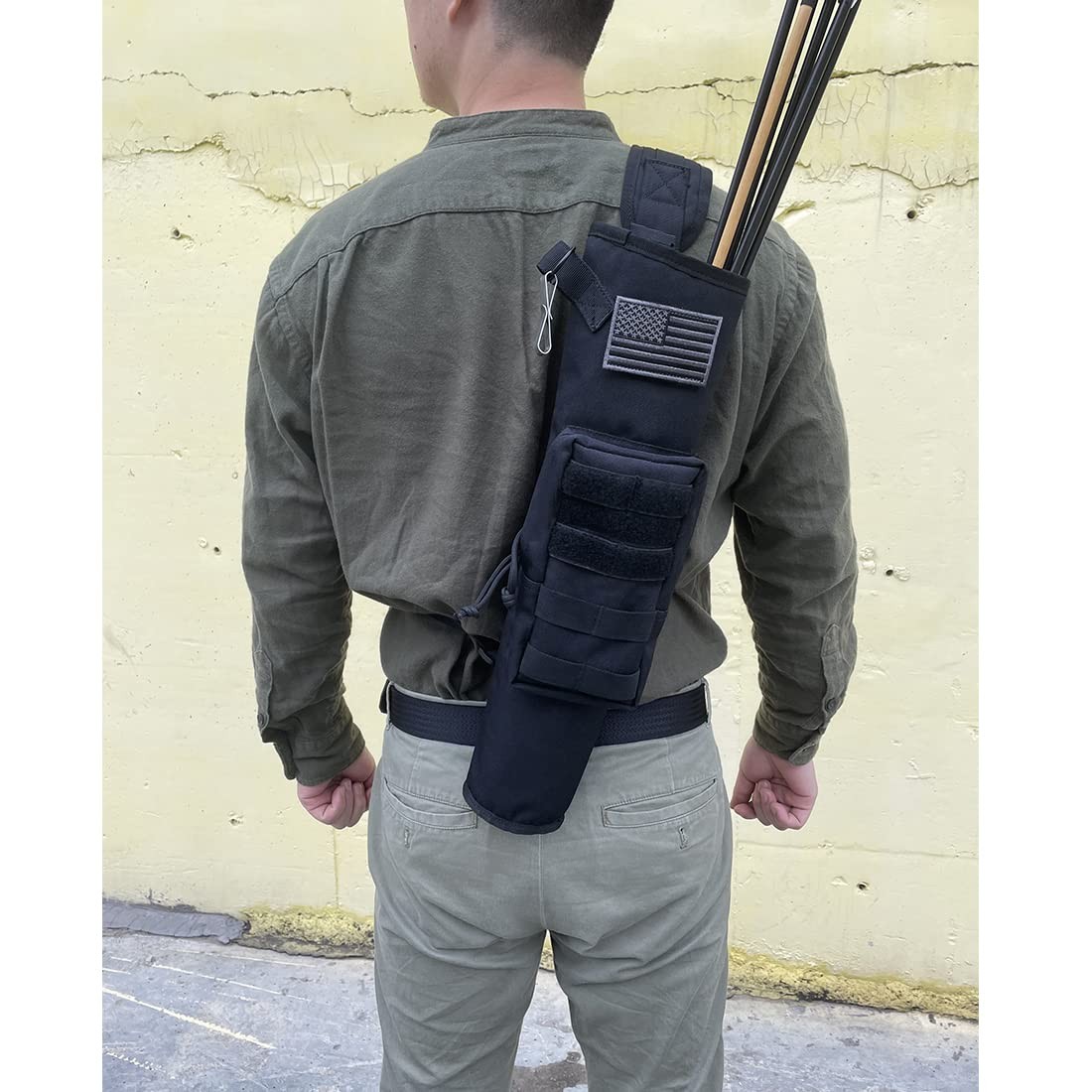 Archery Arrow Quiver Foldable Hip Back Arrow Holder Molle System Bag