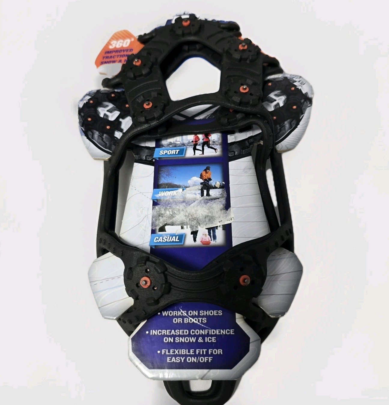 Snow Trax By YakTrax Traction Cleats Shoes Boots Size L-XL Walk/Work/Play #A1174