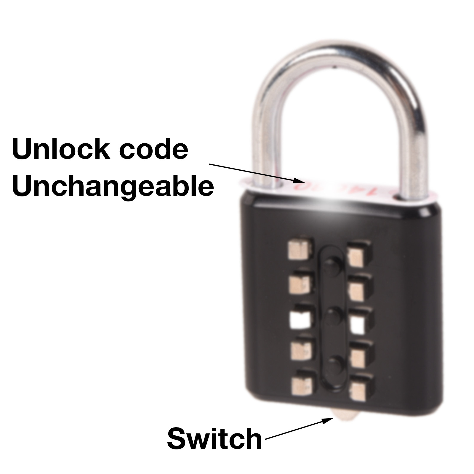 2 Pieces Combination Locks 10 Digit Push Button Combination Lock Travel Padlock