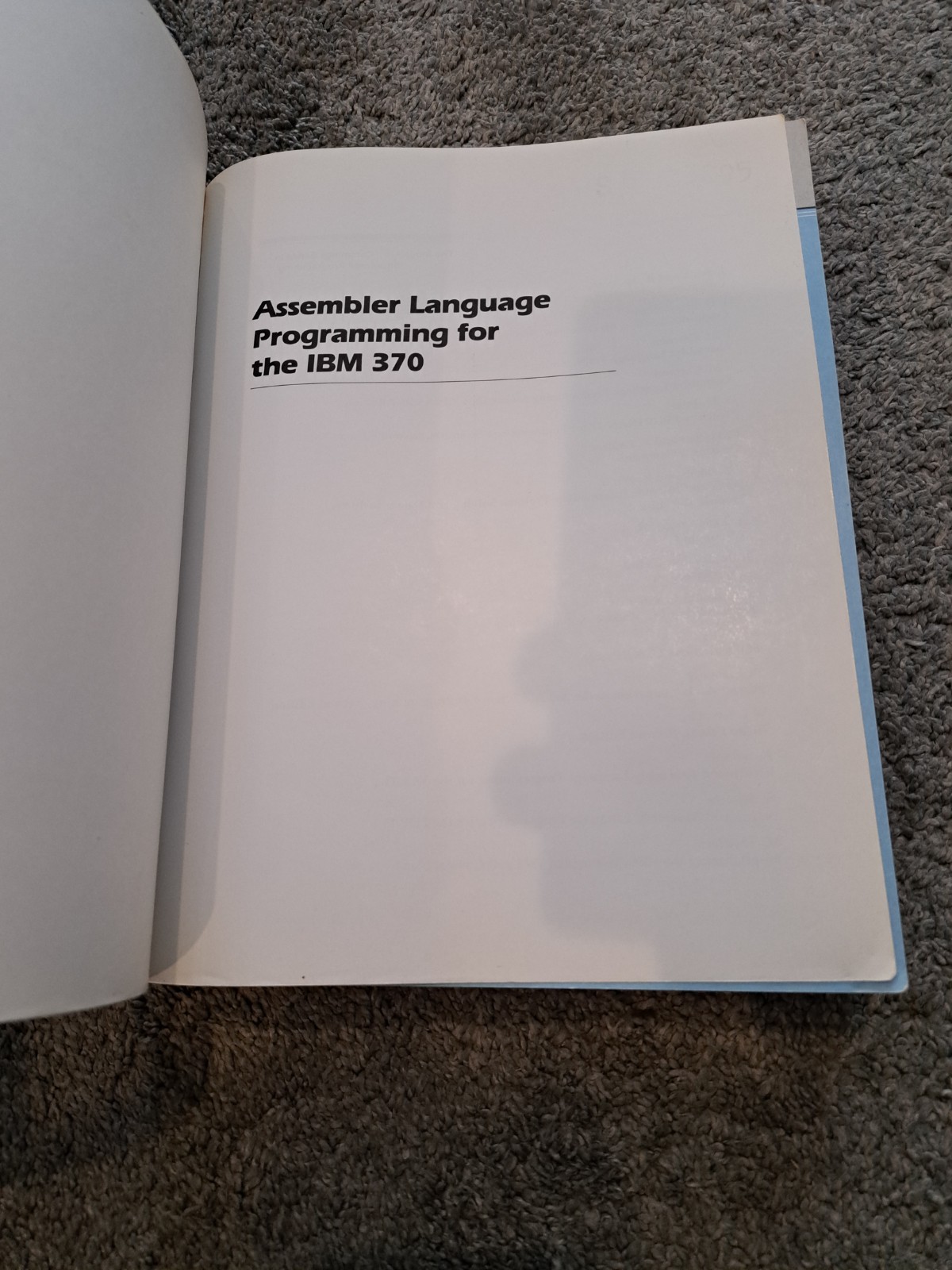 Assembler Language Programming for the IBM 370 Frank M. Carrano