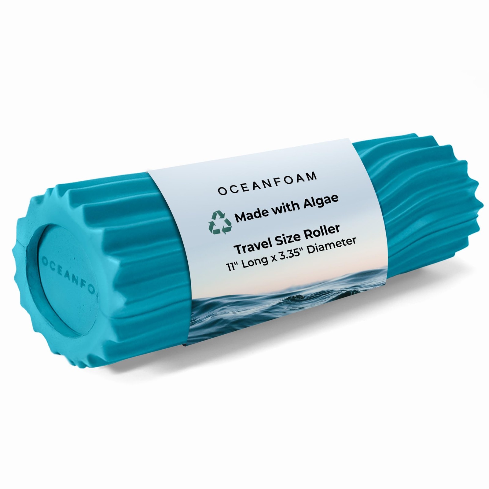 Ripple Travel Foam Roller (11" x 3.35") Firm Mini Foam Roller for Physical Th...