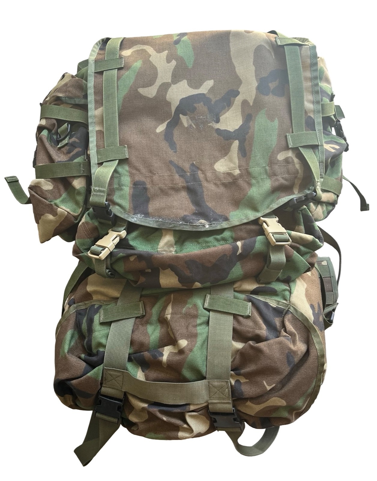 USGI Molle II Main Pack Woodland NSN Backpack + Frame + Sustainment + Waist Pack