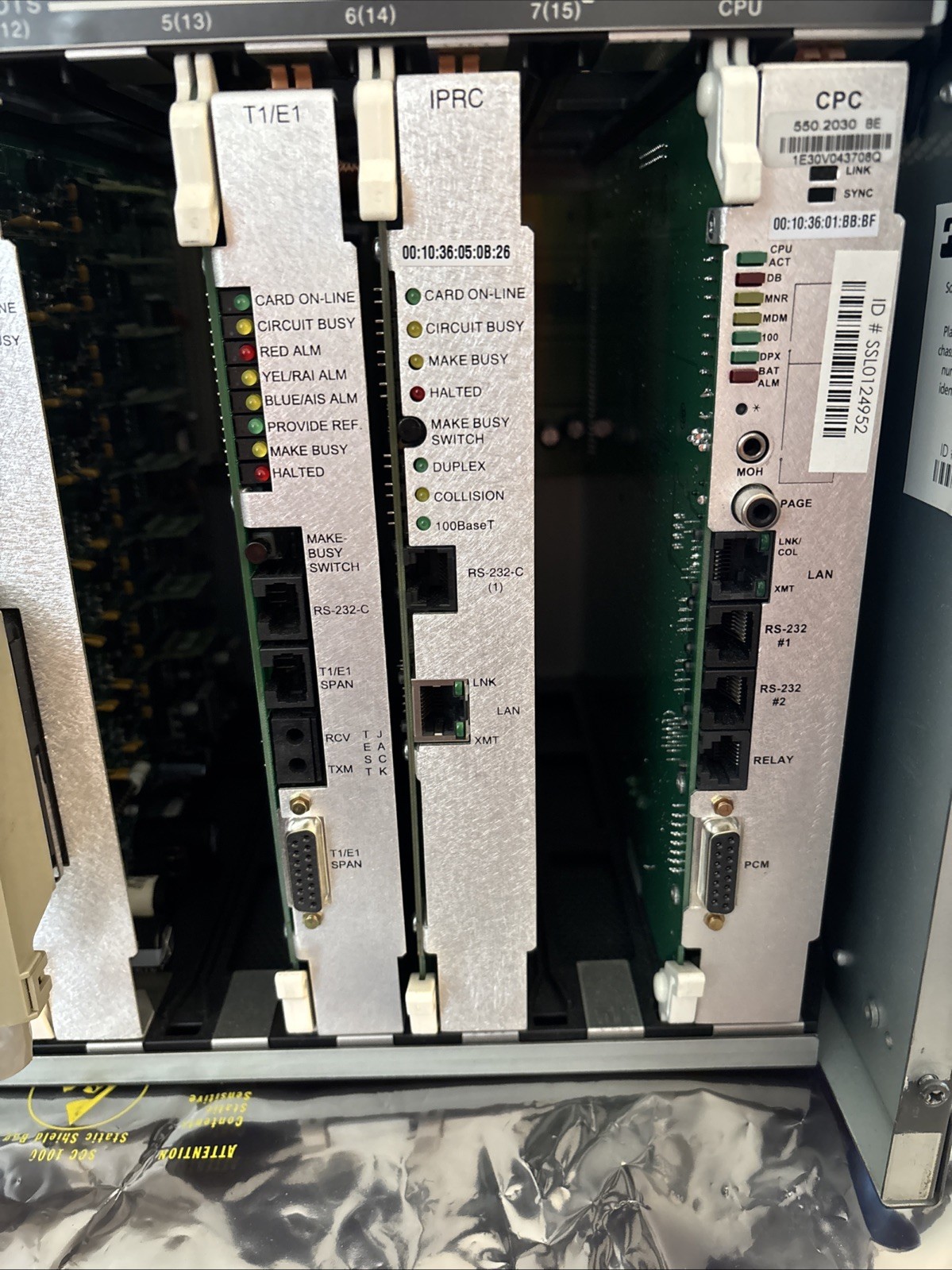 Inter-tel Axxess CPC 550.2030 Phone Card 128 System Complete