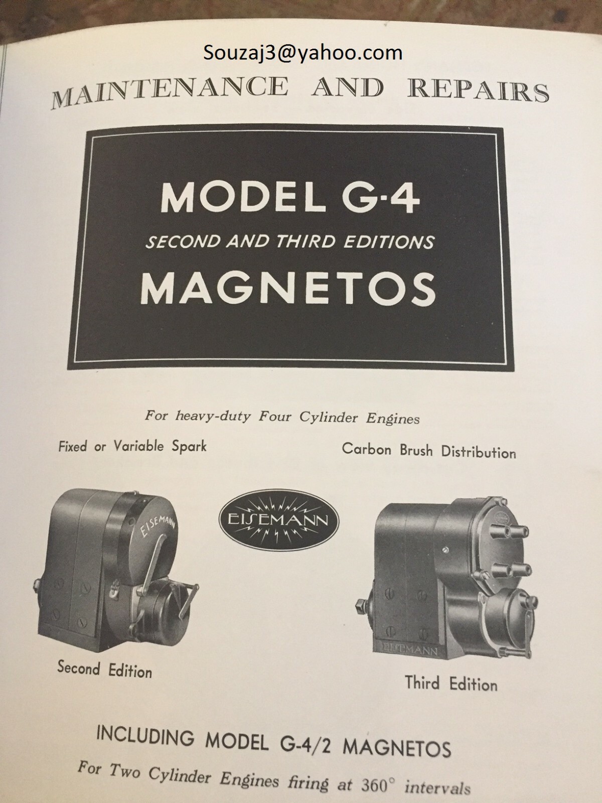 Eisemann G4 G-4 series Magneto Service Manual