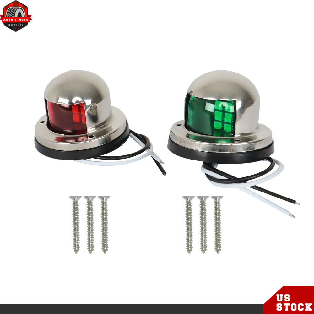 Navigation Lights For Marine Boat Pontoon 12V Stainless Steel LED Bow