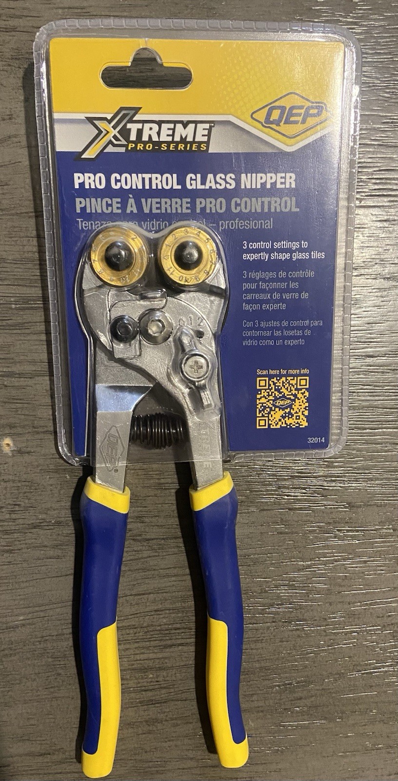 QEP Xtreme Pro-Series Pro Control Glass Nipper 32014 Blue/Yellow Tile Tool