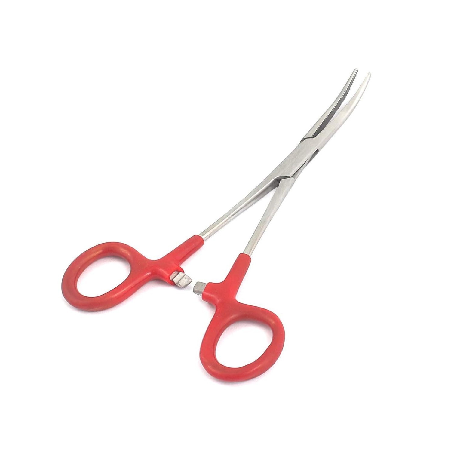 Crile Hemostat Locking Forceps 6.25" Curved Red PVC Dip Stainless Steel
