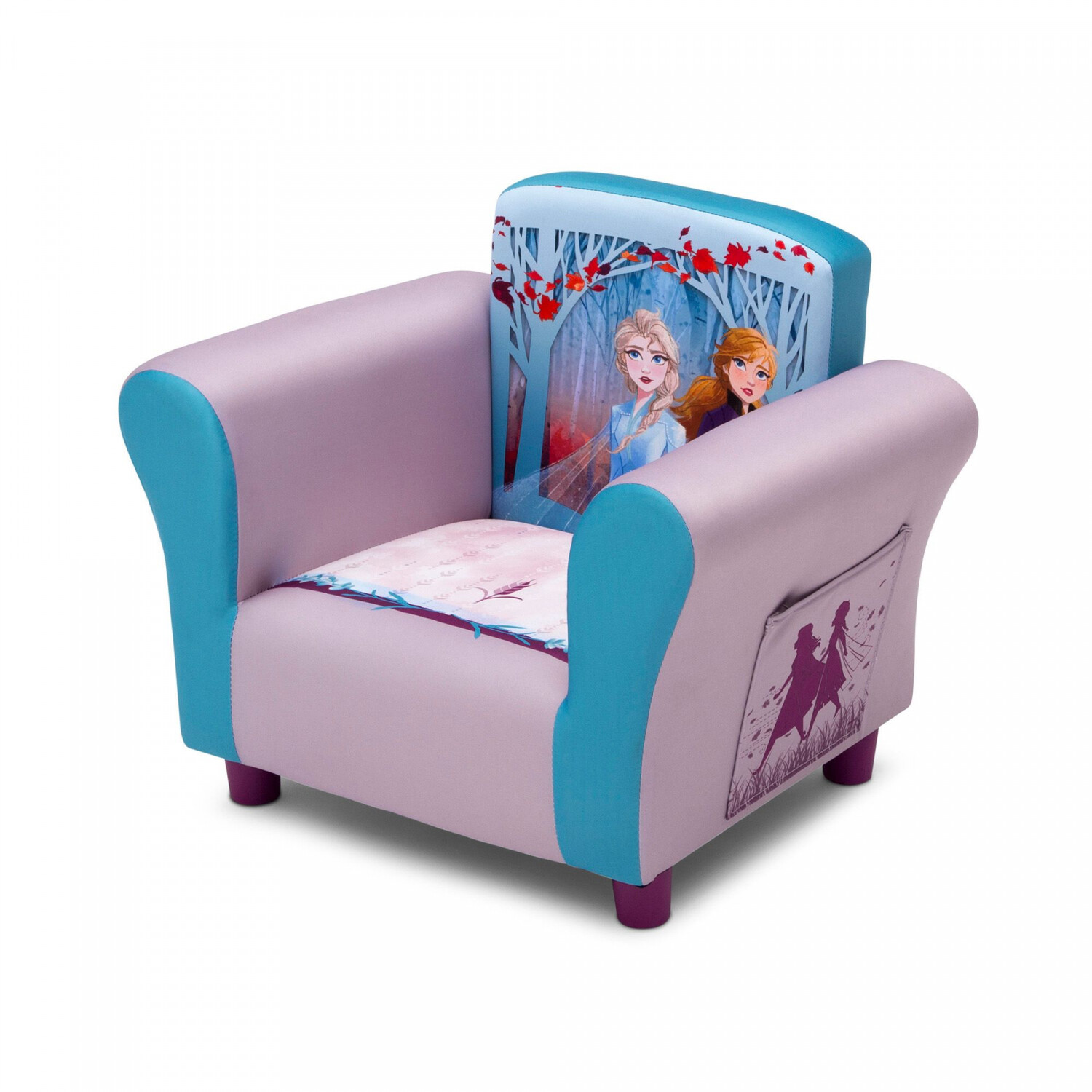 Kids Lounger Chair Frozen II Upholstered Armchair Elsa Anna Toddler Furniture
