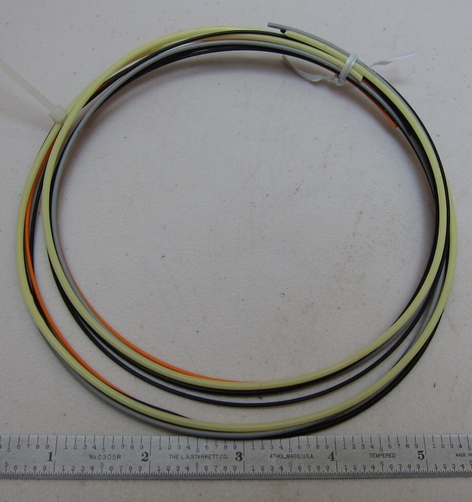Teflon (PTFE) Spaghetti Sleeving Assortment of 5 Total 12  feetl NEW
