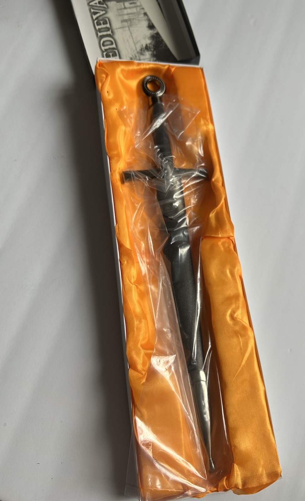 Black Medieval Athame Dagger With Protective Sheath Sword Knife Blade 16”