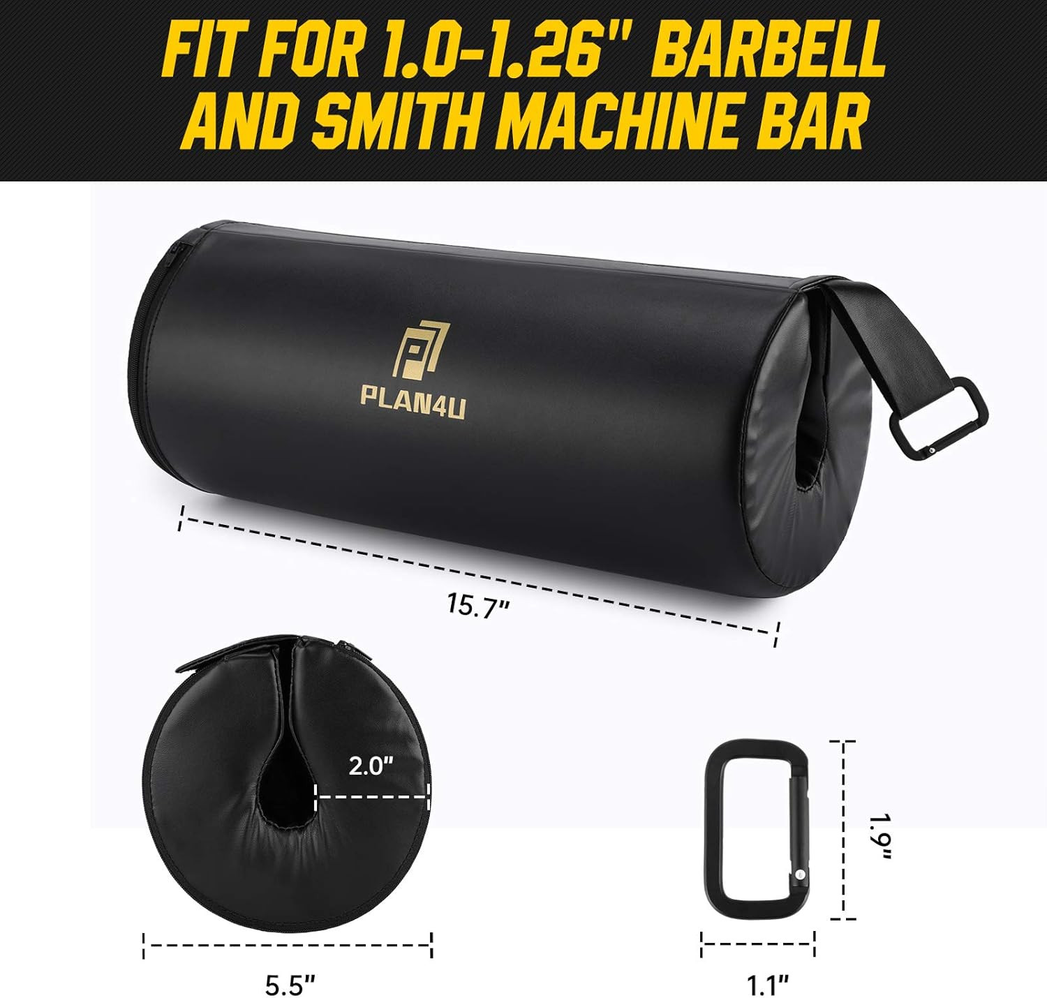 Upgraded Barbell Pad for Hip Thrust & Bench Press Weightlifting Support