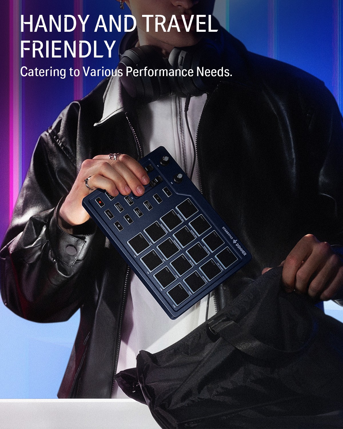 Donner STARRYPAD Blue MIDI Controller 16 Pads Music Production Software