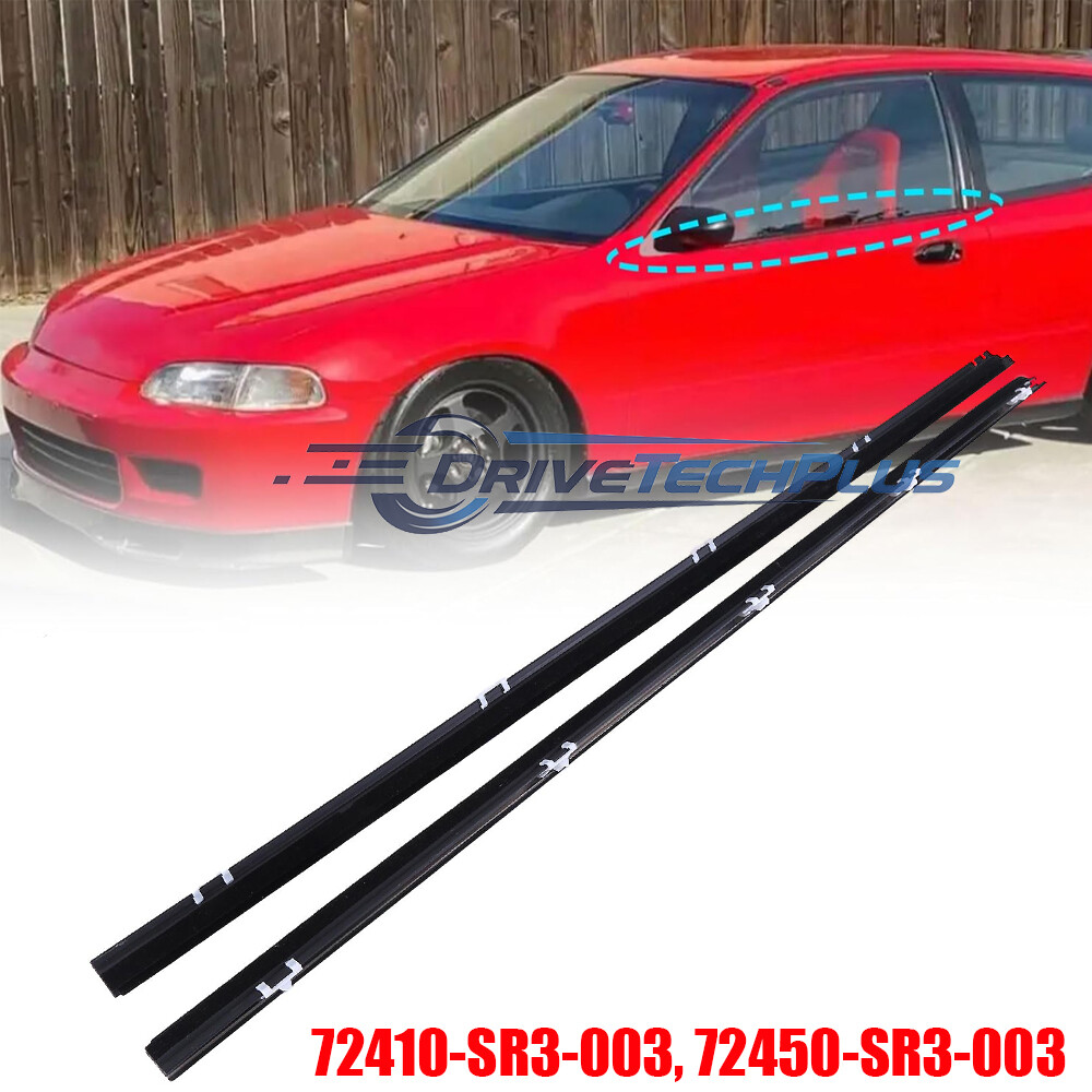 Left & Right Door Trim Moldings Fits 1992-1995 Honda Civic EG 72410-SR3-003