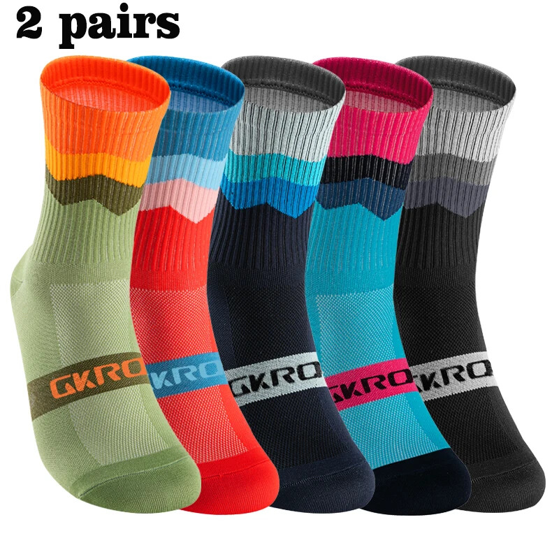 2pairs Professional Cycling Socks Breathable Road Bicycle Socks Men Women Sports