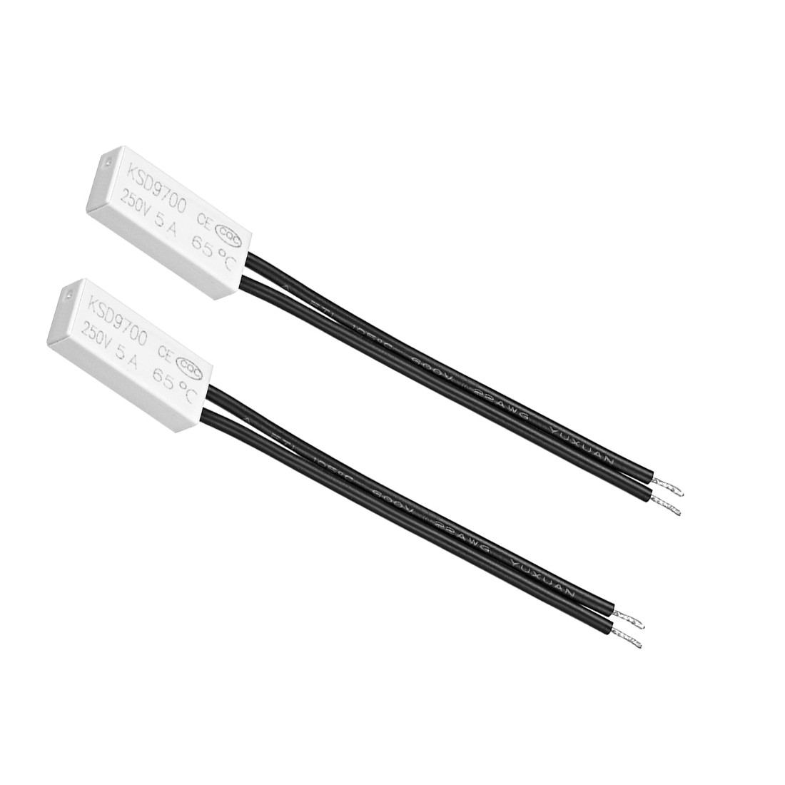 Normally Close Temperature Switch 65℃ N.C 5A Thermal Switch Thermostat 2 Set