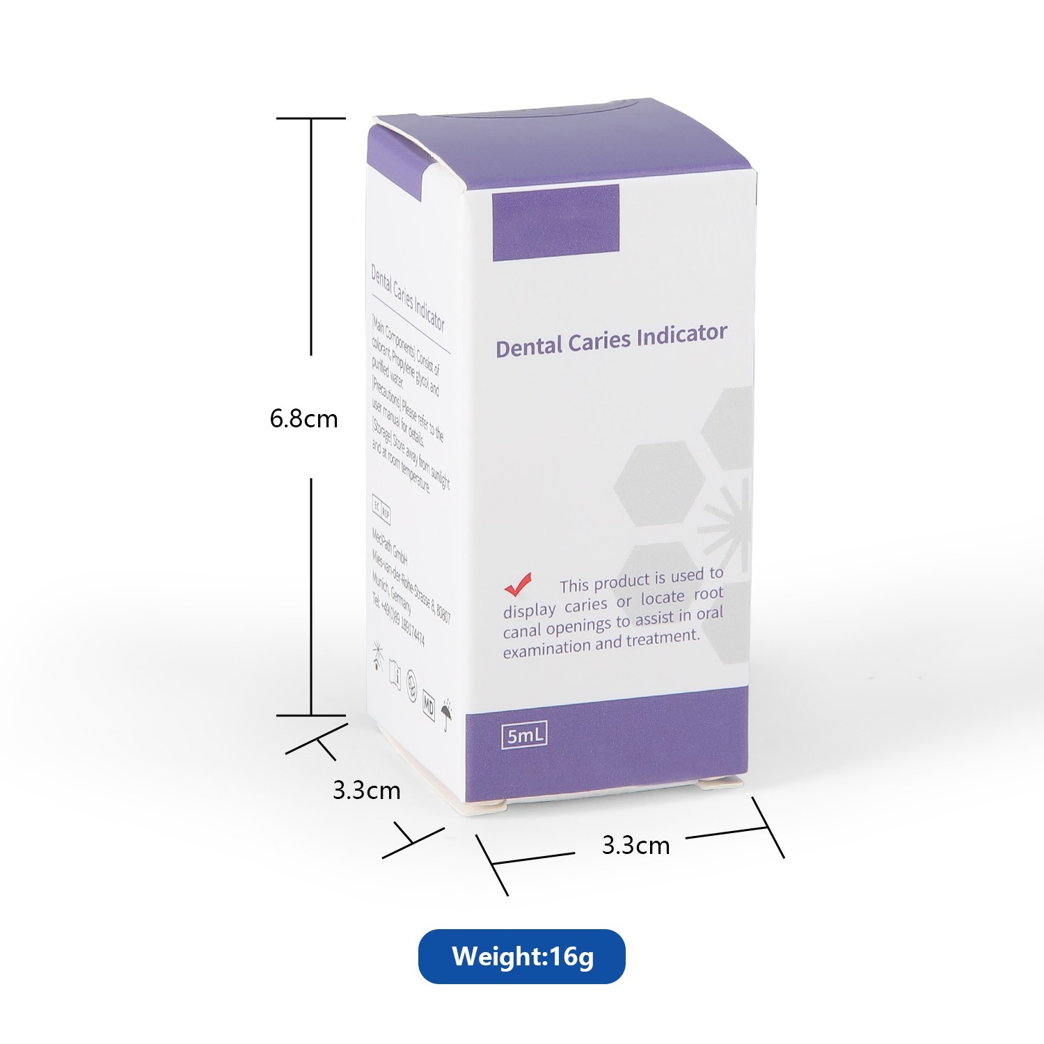 5ml Pack Caries Indicator Dye Dentin Caries Detector Locating Root Canal Orifice
