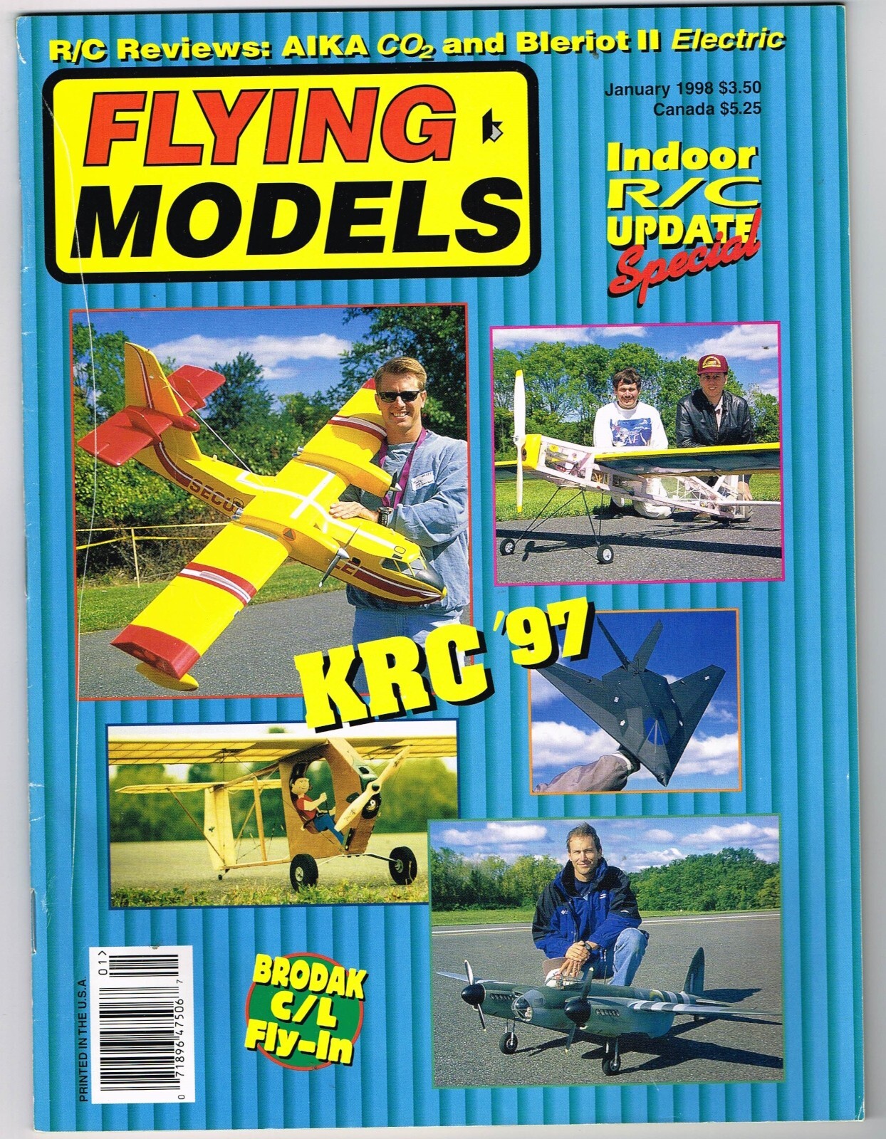FLYING MODELS Magazine January 1998 The Bat: Indoor RC Fullsize Plans
