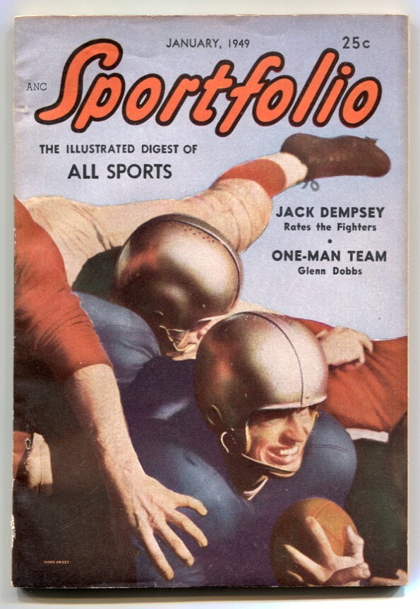 Sportfolio Magazine April 1949- Dempsey- Glenn Dobbs