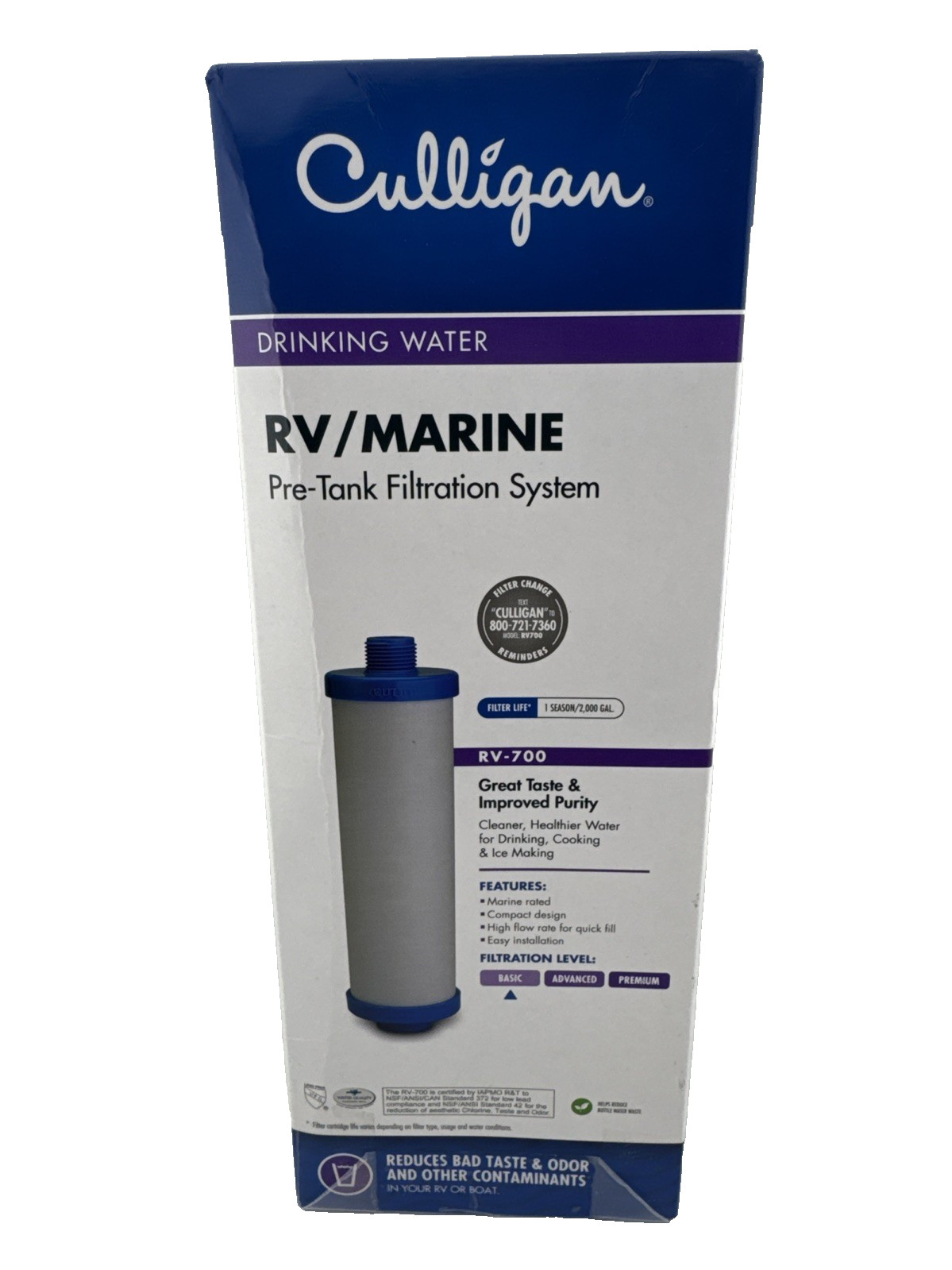Culligan RV-700 Pre-Tank Recreational Vehicle Fresh Water Filter for Boats/RV's