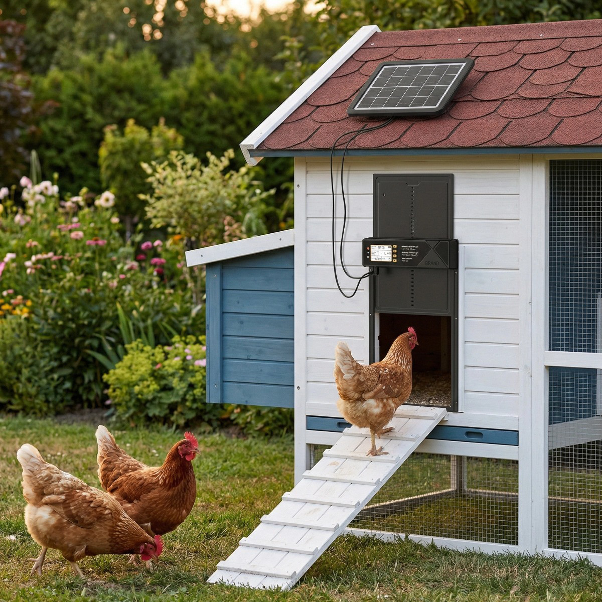 Solar Automatic Chicken Coop Door Opener with Light Sensor/Timer/Remote Control