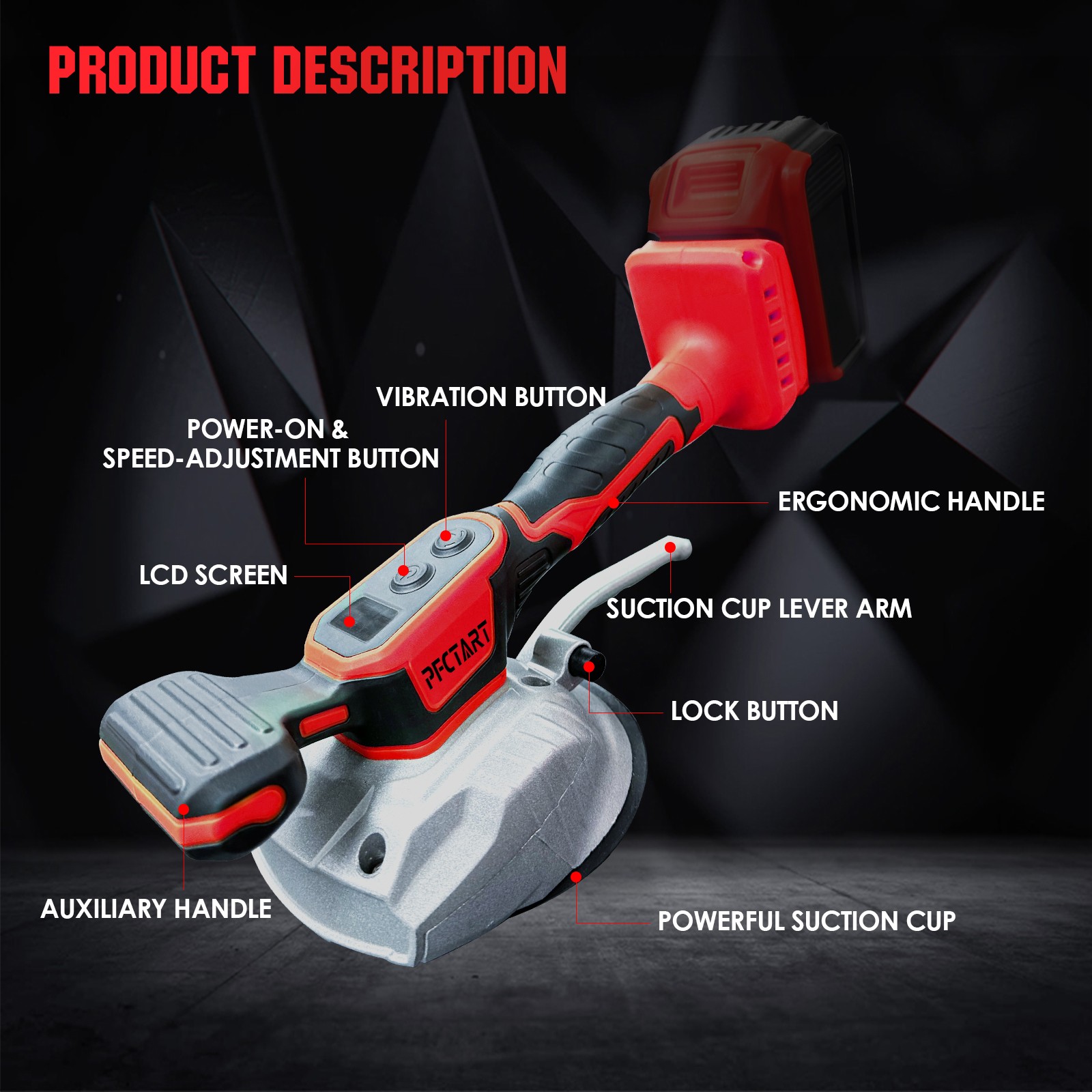 Tile Vibration Tool for MilWauke 18V Battery Adjustable Speed Handheld Tile Tool