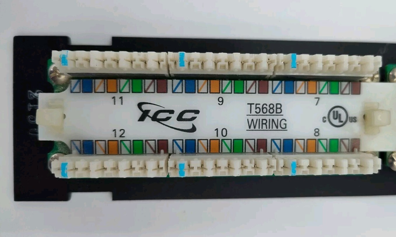✅EXCELLENT CONDITION ICC CAT-5 Enhanced 12-Port Patch Panel Ethernet📸SEE PICS📸