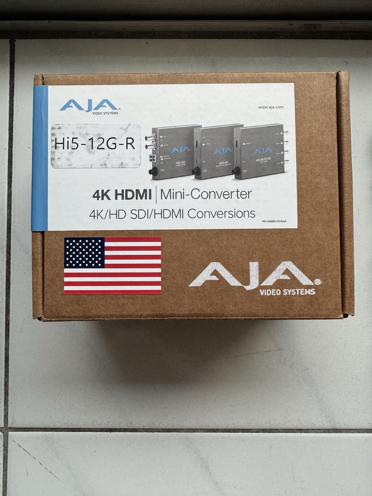 AJA HI5-12G-R 12G-SDI to HDMI 2.0 Converter with Fiber Receiver