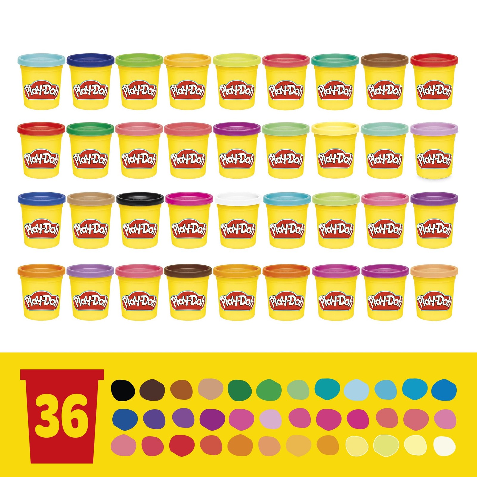 Play-Doh Modeling Compound 36-Pack Case of Colors, 36-Pack, Assorted Colors