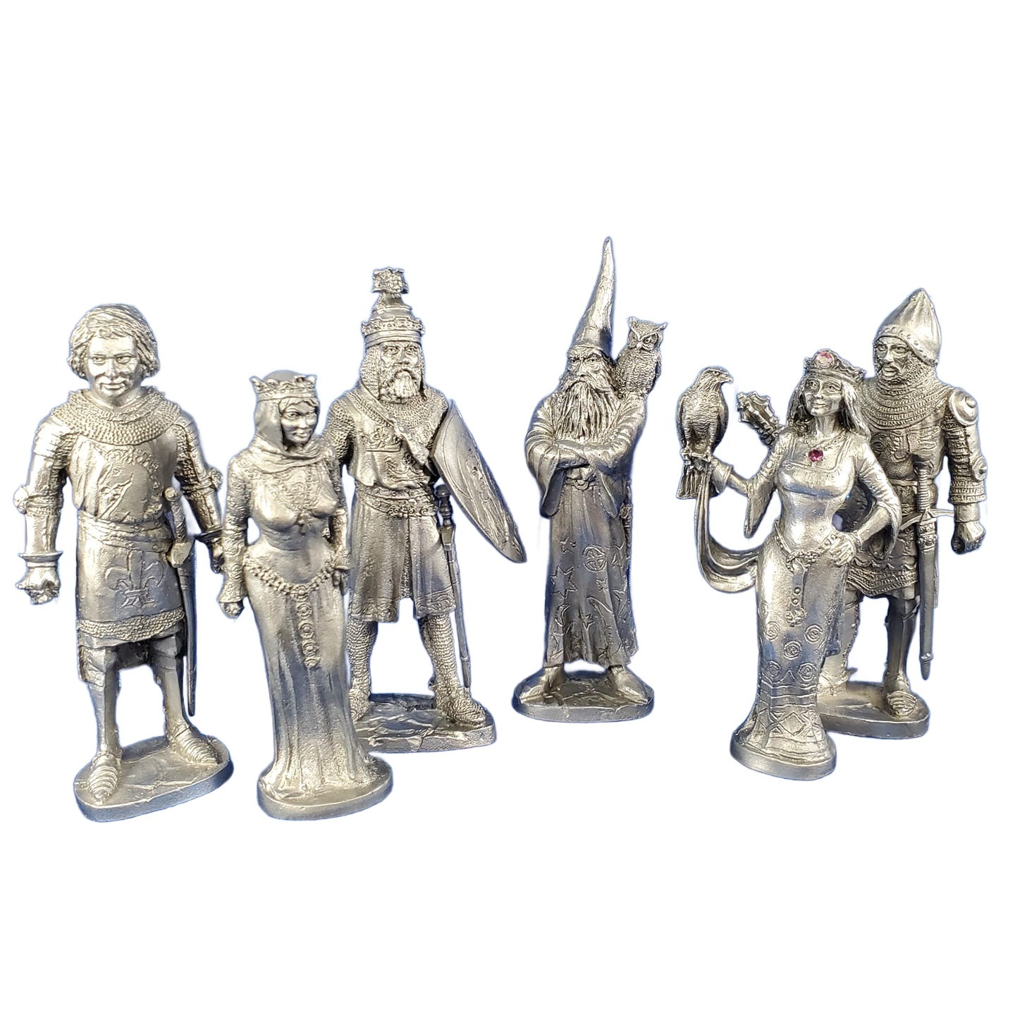 Camelot Complete Set Arthur Guinevere Merlin Pewter Figurine US Ray Lamb NEW