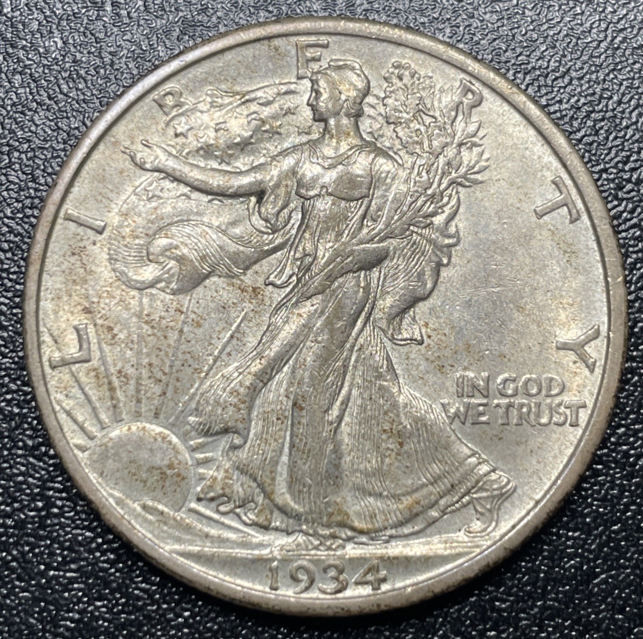 1934 S Walking Liberty Half Dollar 50c Original AU Coin