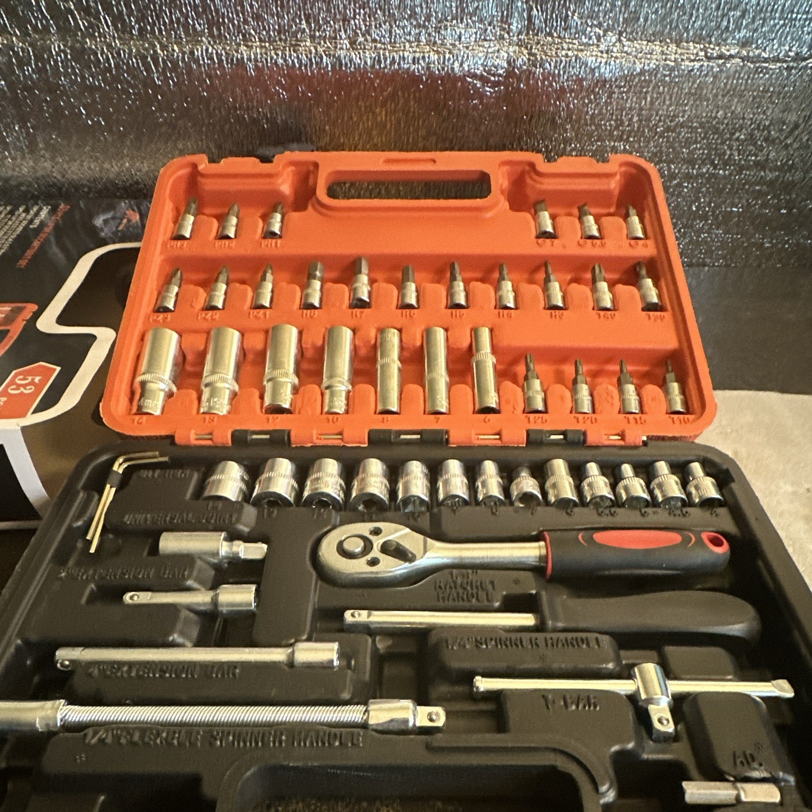 NEW 53 Piece Socket Set/Mechanical Torque Wrench/lithium Ratchet Wrench Bundle