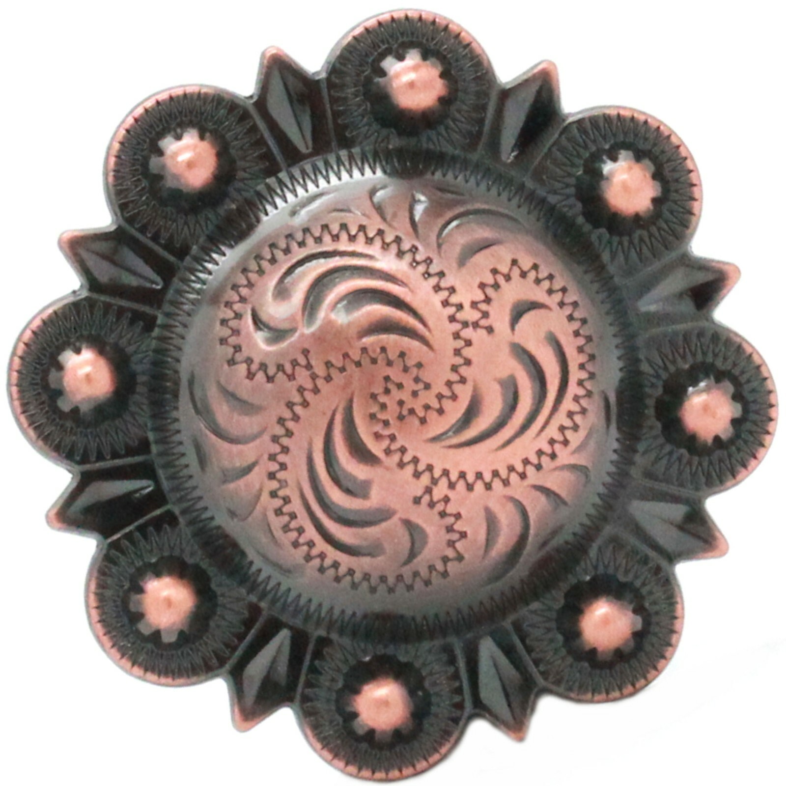Berry Concho 1-3/4" Antique Copper Screw Back 7865-10