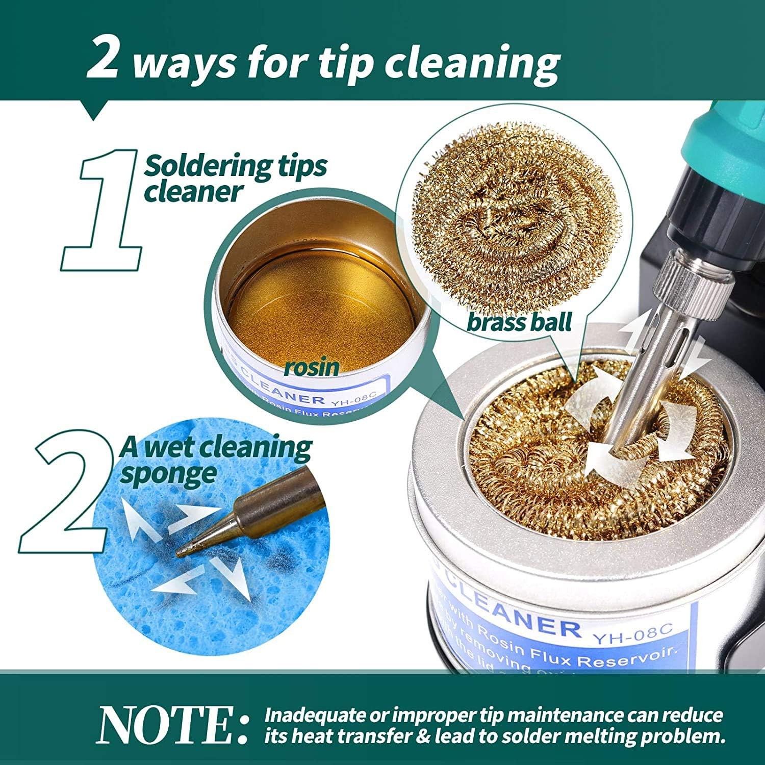 939D+ Digital Soldering Station, 75W Equivalent with Precision Heat Control