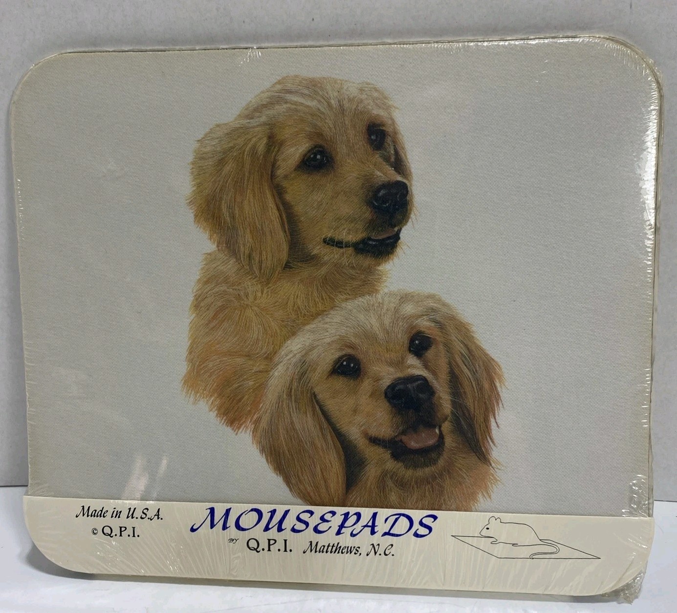 Golden Retriever Puppies/Dog Mouse Pad QPI Made In USA By Robert May