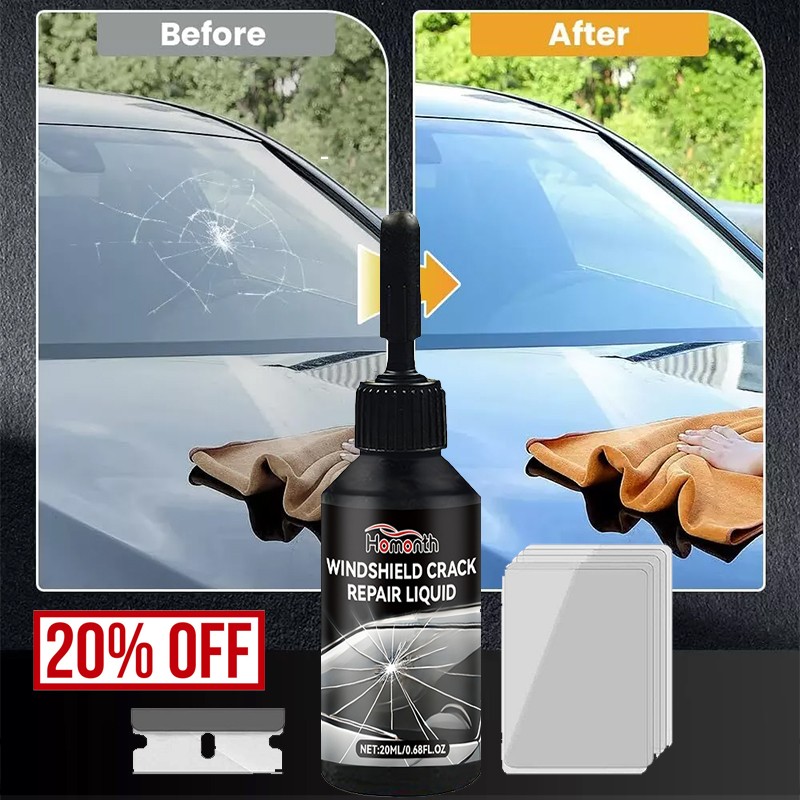 Automotive Glass Repair Kit Fluid Fix Car Windshield Resin Chip Crack Tool-2025