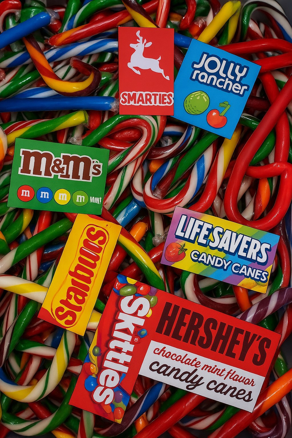 Candy Canes Assortment of Candy Canes Bulk 2 Lbs