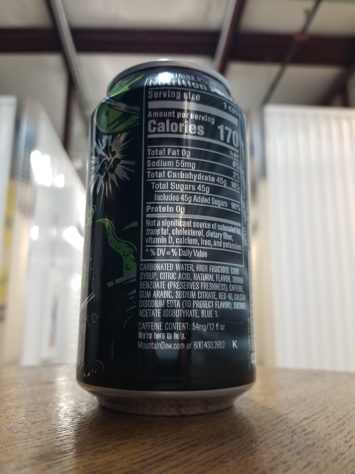 MOUNTAIN DEW Pitch Black Can UNOPENED Dark Citrus Punch WWE Bray Wyatt 2023 Soda