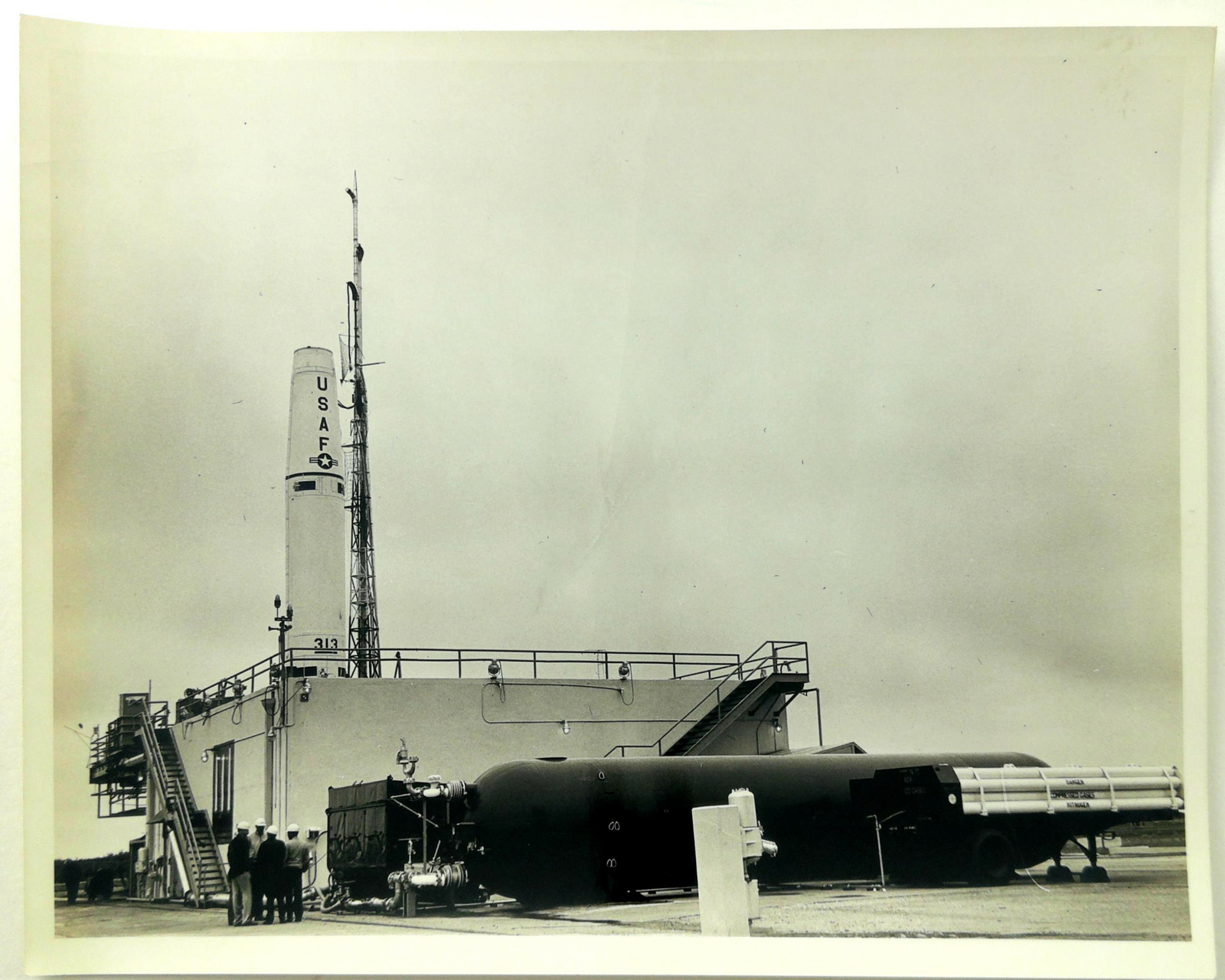 1961 Official US Air Force Photograph Cape Canaveral Missile #313