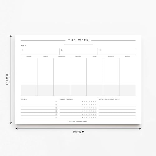 Weekly Planning Pad, To Do List Notebook - Undated Tear-Off Sheets Notepad -
