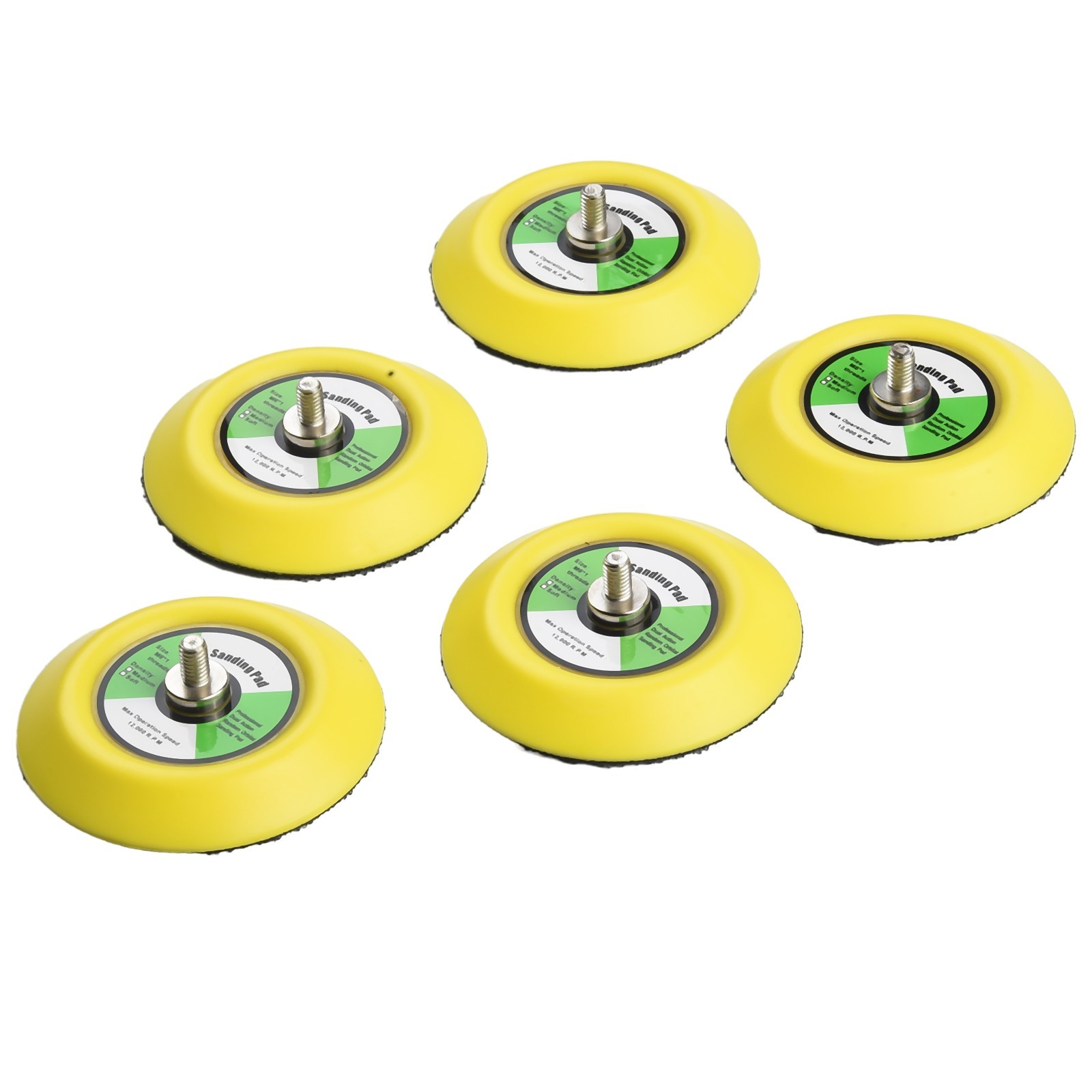 5pcs/ 3 75mm Hook& Loop Sanding Polishing Backing Pad M6 Thread/ For Air-Sander
