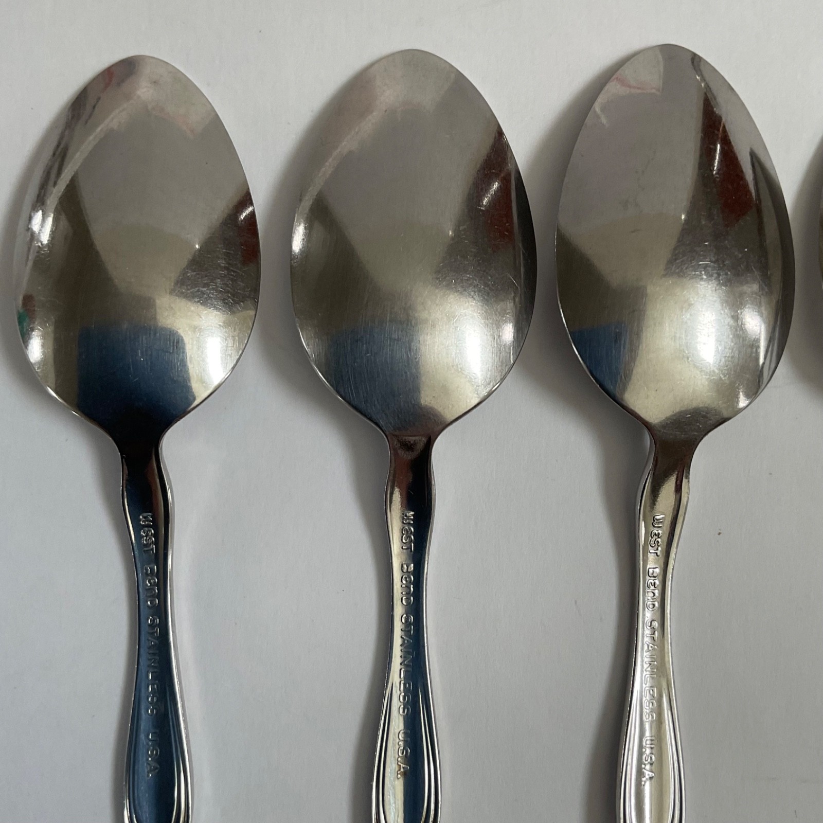 Oneida West Bend AFFECTION Pattern Stainless USA Flatware Teaspoons Set Of 5