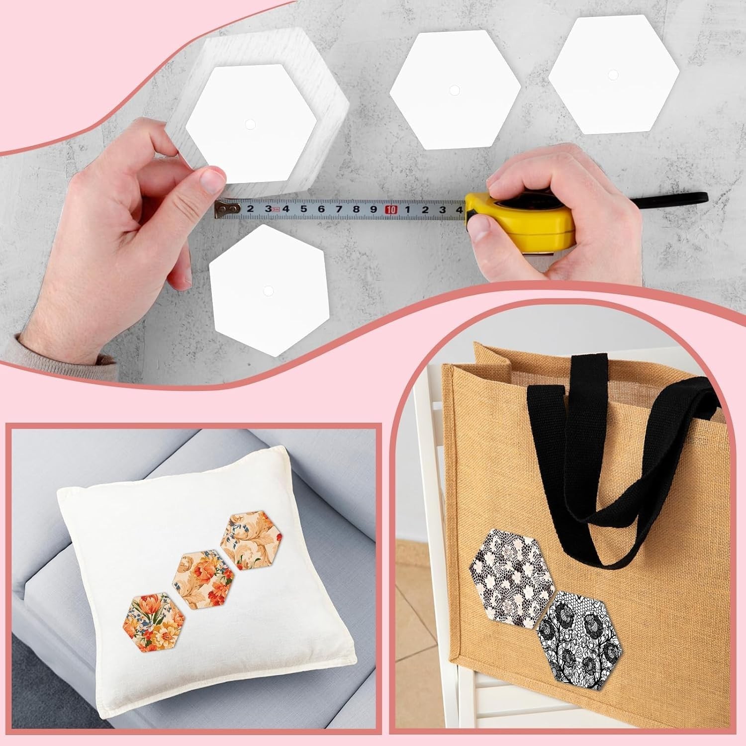 500 PCS Paper Piecing 1", Hexagon Quilting Templates for DIY Patchwork Crafts...