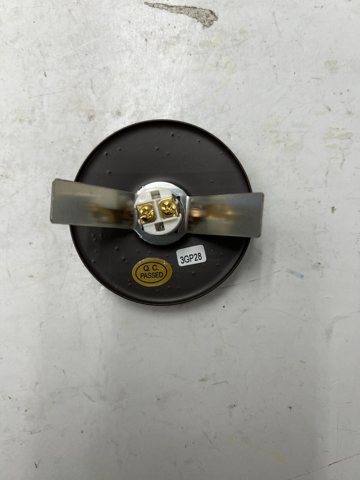 Broan NuTone Oil-Rubbed Bronze Lighted Round Stucco Pushbutton PB41LBR