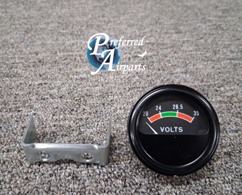 New Surplus Piper Aircraft Voltmeter, p/n 550-767, p/n 43816-000