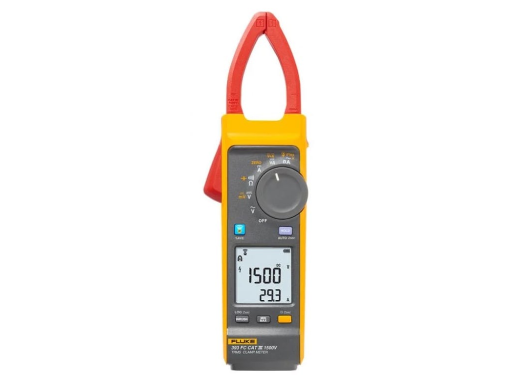 Fluke 393 - CAT III 1500V TRMS Clamp Meter with iFlex (2500A AC/999.9A DC)