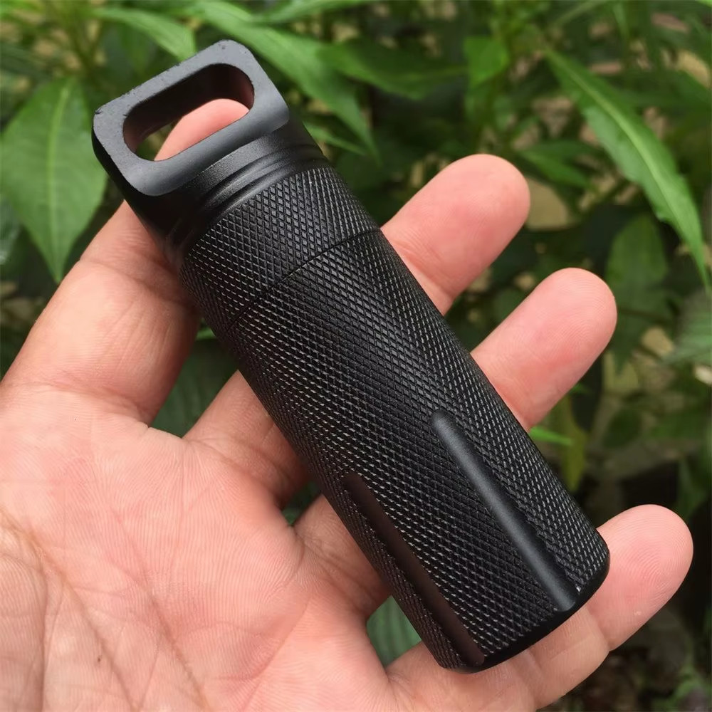New Aluminum EDC Survival Kit Waterproof Seal Bottle Capsule/Pill Airtight Case