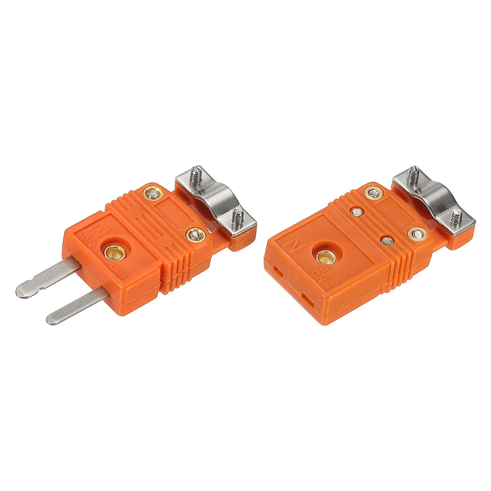 N Type Thermocouple Wire Connectors Male Female Plug Adapter with Fixing Clamp