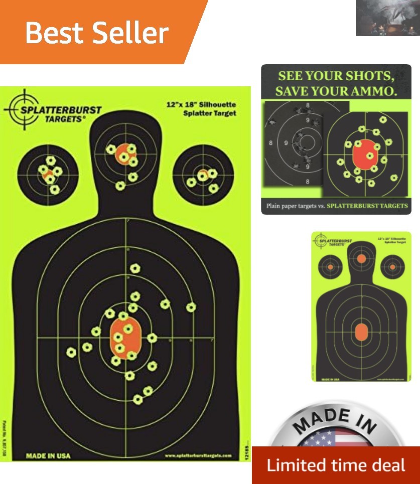 Durable 10 Pack 12x18 Silhouette Splatter Targets for Indoor/Outdoor Shooting